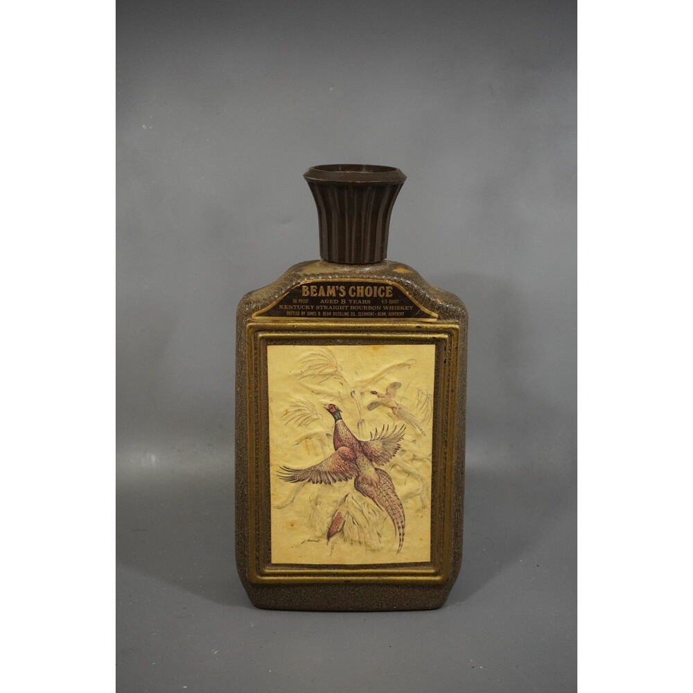 Vintage Jim Beam Beams Choice Decanter James Lockhart Pheasant Bourbon Bottle